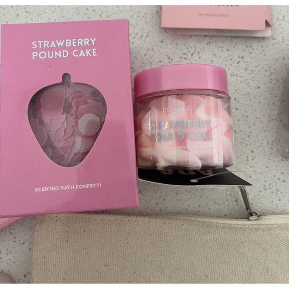 Strawberry Bath Body Bracelet Makeup Lashes Nails Tools Cosmetic Bag Set Bundle - Picture 9 of 11